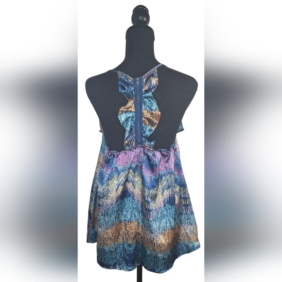 Muti Color Paper Tee Blouse - Picture 2 of 5